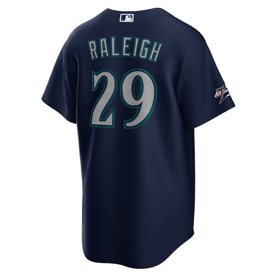 Cal Raleigh 29 Seattle Mariners 2025 MLB All-Star Game Road Men Jersey - Navy
