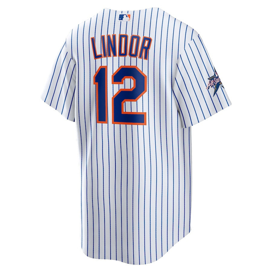 Francisco Lindor 12 New York Mets 2025 MLB All-Star Game Home Men Jersey - White