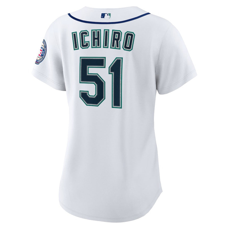 Ichiro Suzuki 51 Seattle Mariners Women's 2025 Baseball Hall of Fame Jersey - White