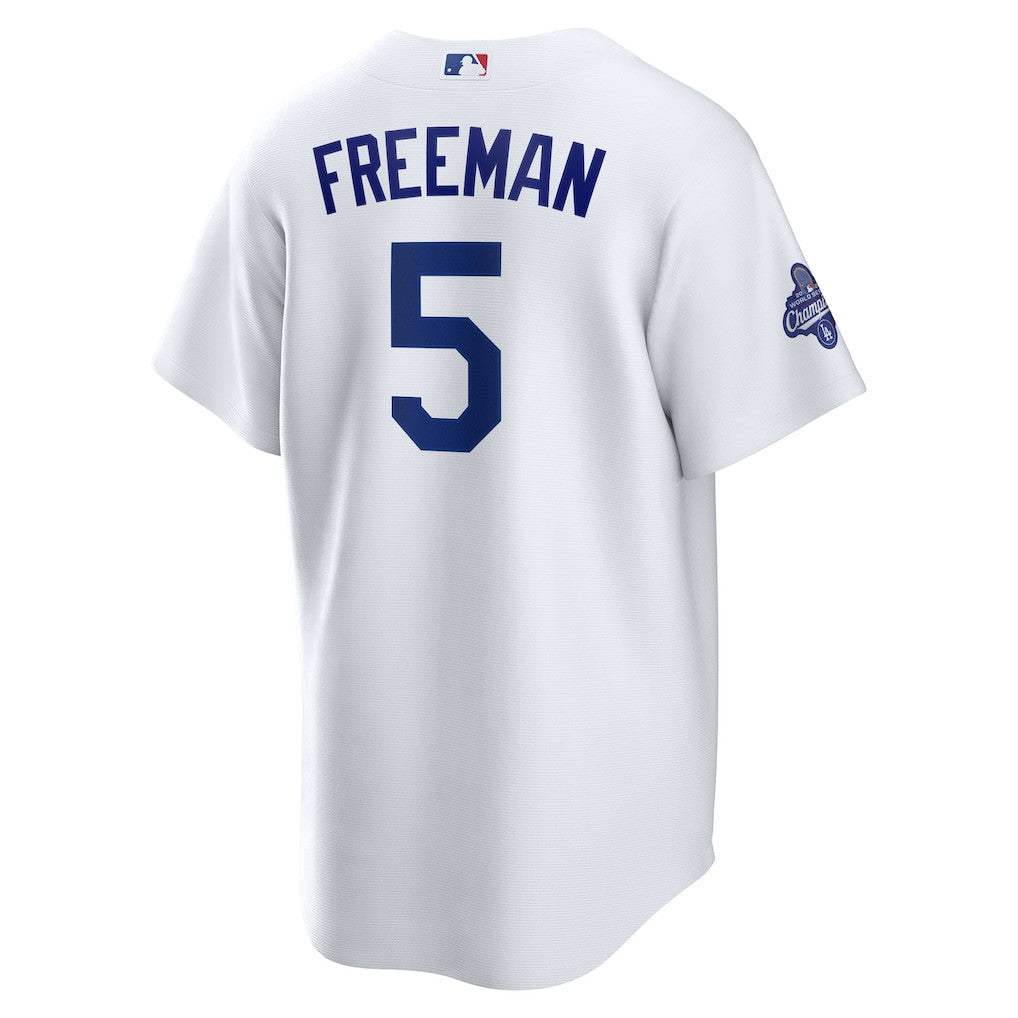 Freddie Freeman 5 Los Angeles Dodgers 2025 World Series Champions Home Men Jersey - White