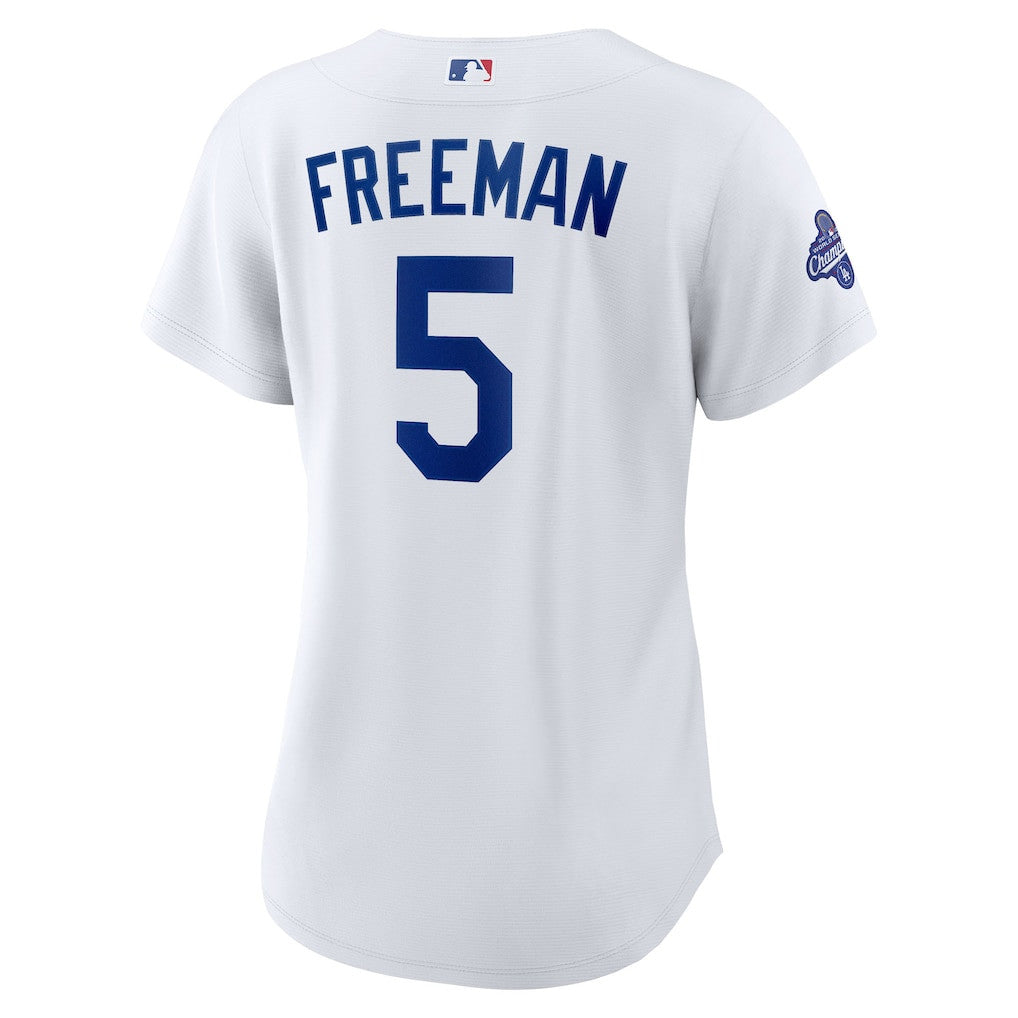 Freddie Freeman 5 Los Angeles Dodgers Women's 2025 World Series Champions Home Jersey - White