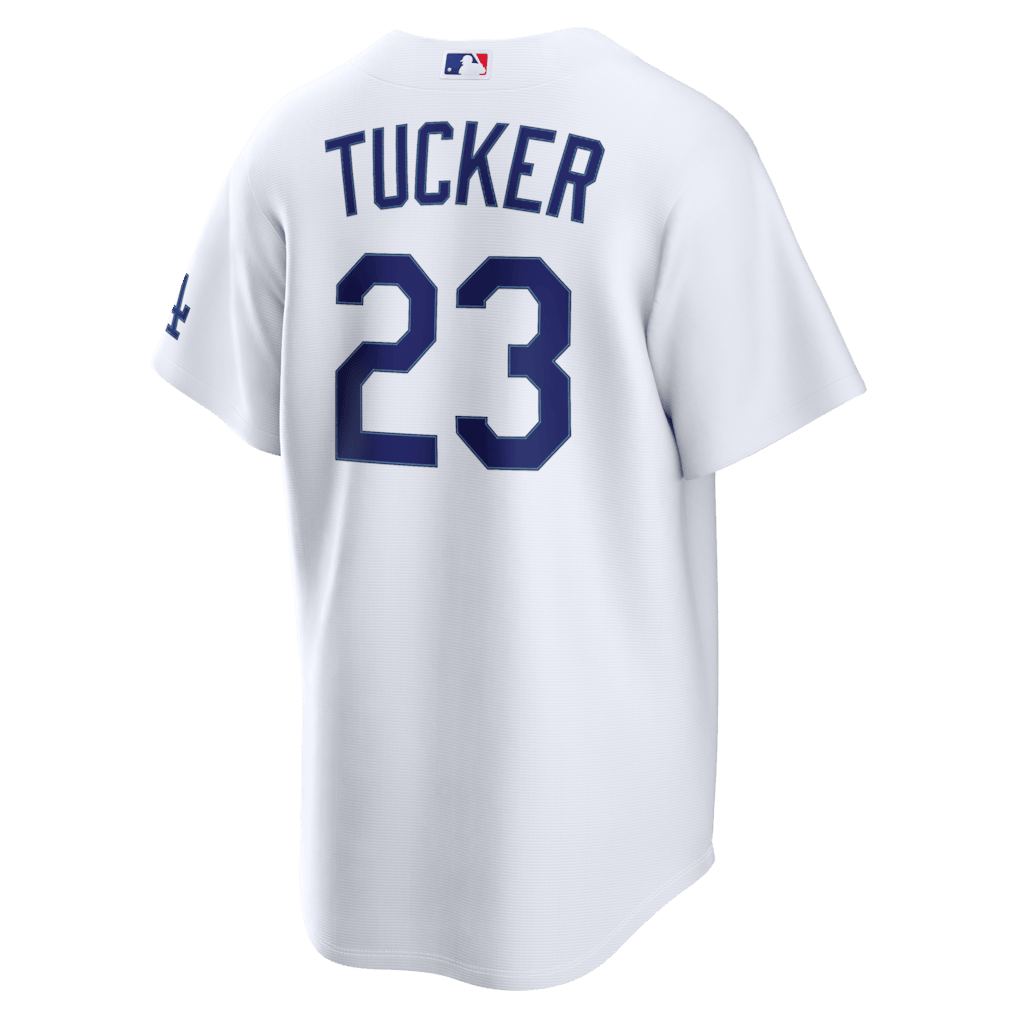 Kyle Tucker 23 Los Angeles Dodgers 2026 Home Stadium Men Jersey - White