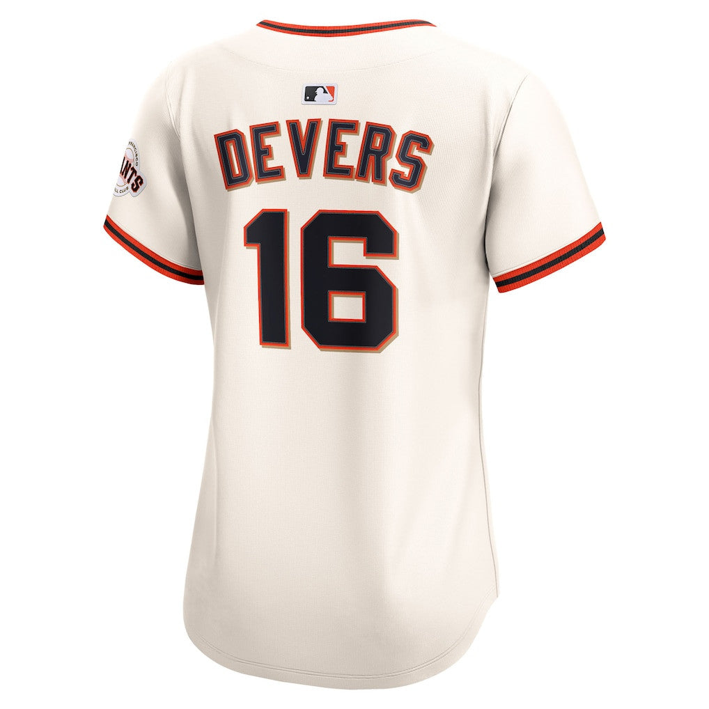 Rafael Devers 16 San Francisco Giants Women's Home Limited Player Jersey - Cream