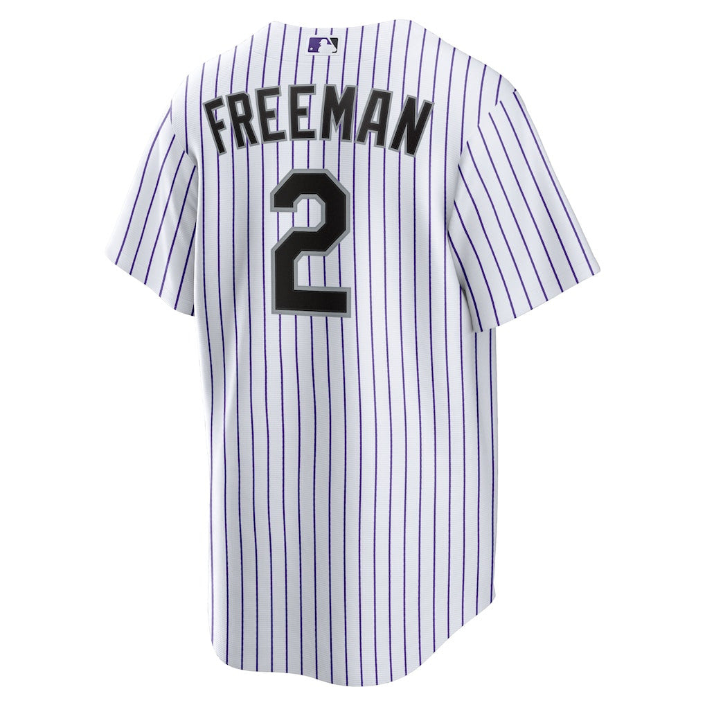 Tyler Freeman 2 Colorado Rockies Home Men Jersey - White