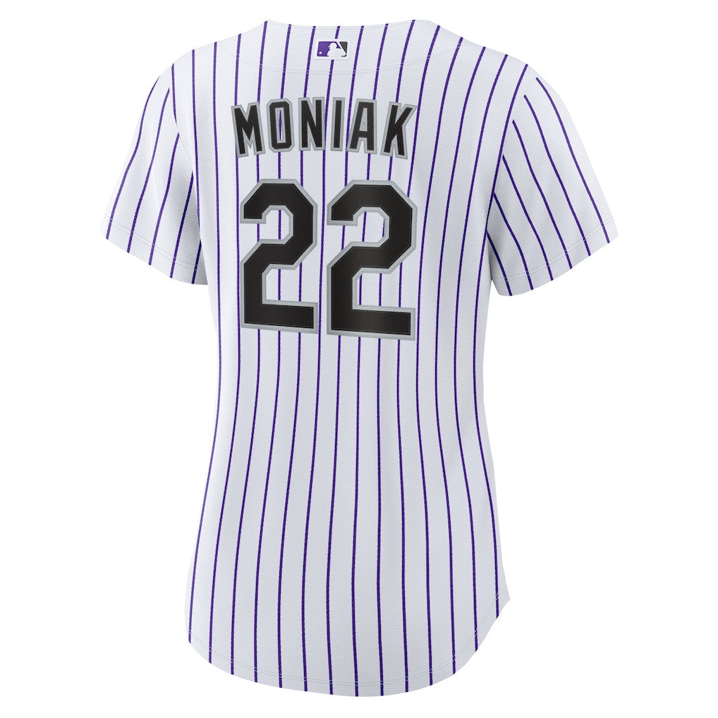Mickey Moniak 22 Colorado Rockies Women's Home Jersey - White