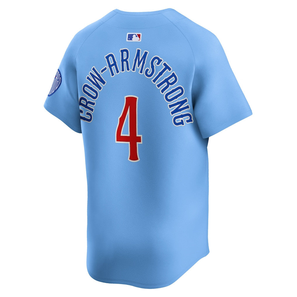 Pete Crow-Armstrong 4 Chicago Cubs Alternate Limited Player Men Jersey - Light Blue