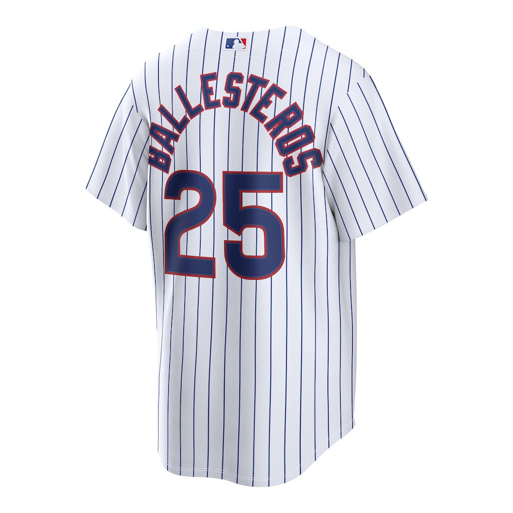 Moisés Ballesteros 25 Chicago Cubs Home Men Jersey - White