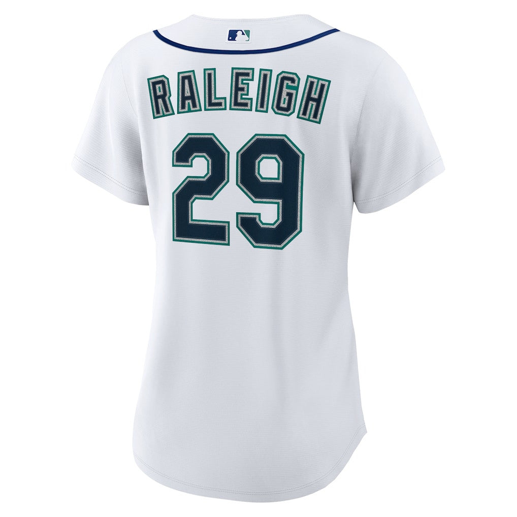 Cal Raleigh 29 Seattle Mariners Women's Home Jersey - White