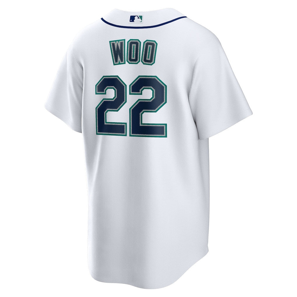 Bryan Woo 22 Seattle Mariners Home Men Jersey - White