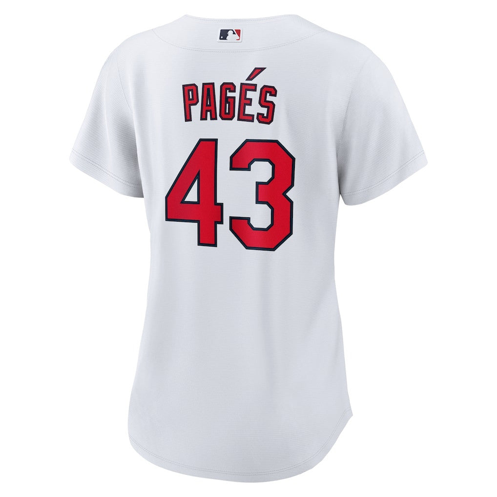 Pedro Pagés 43 St. Louis Cardinals Women's Home Jersey - White