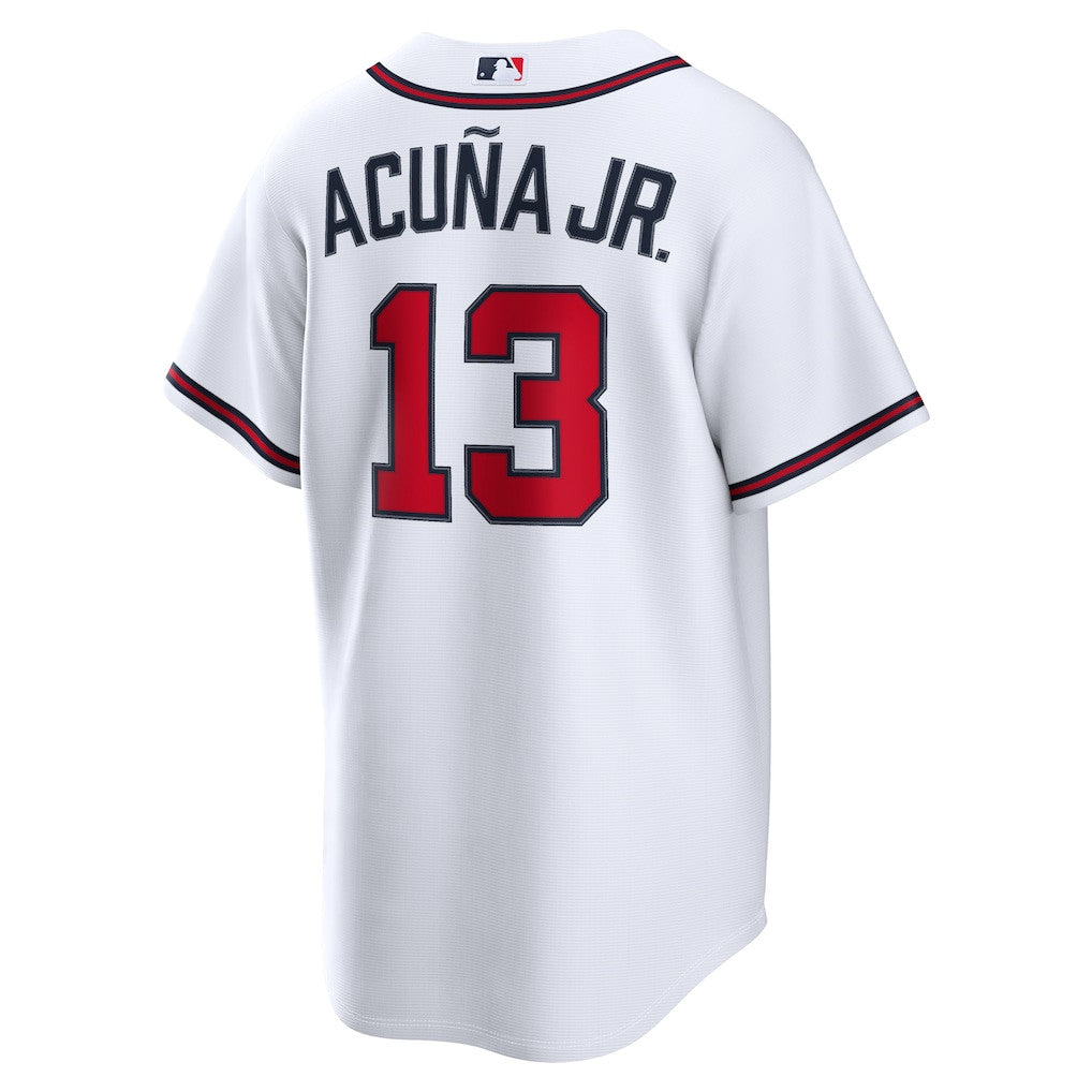 Ronald Acuña Jr. 13 Atlanta Braves Home Men Jersey - White