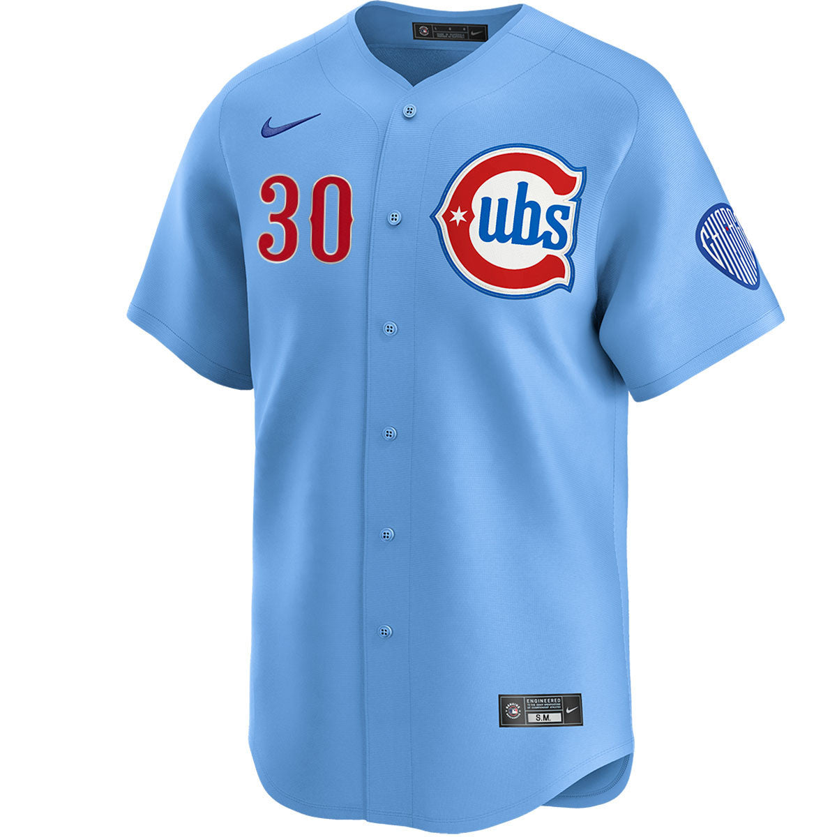 Edward Cabrera 30 Chicago Cubs Alternate Men Jersey - Light Blue