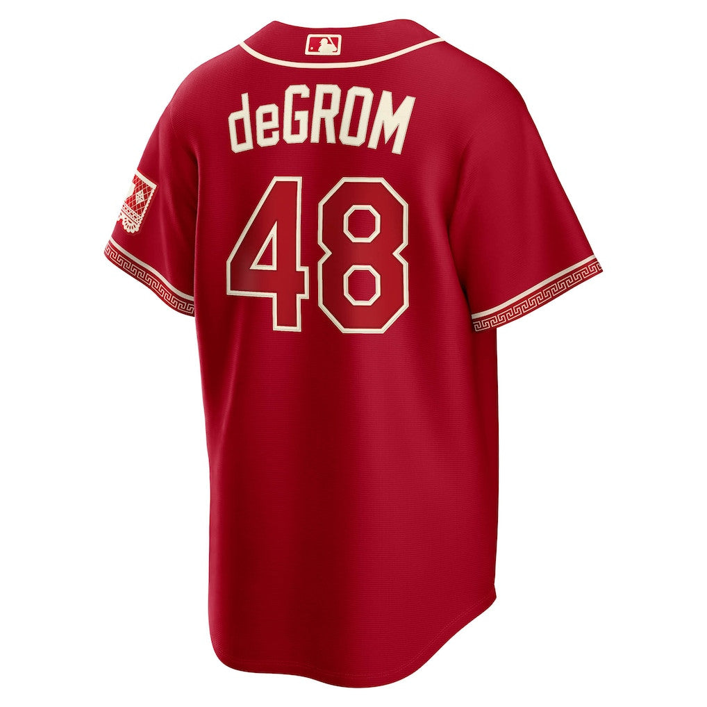 Jacob deGrom 48 Texas Rangers 2026 City Connect Jersey - Men, Red