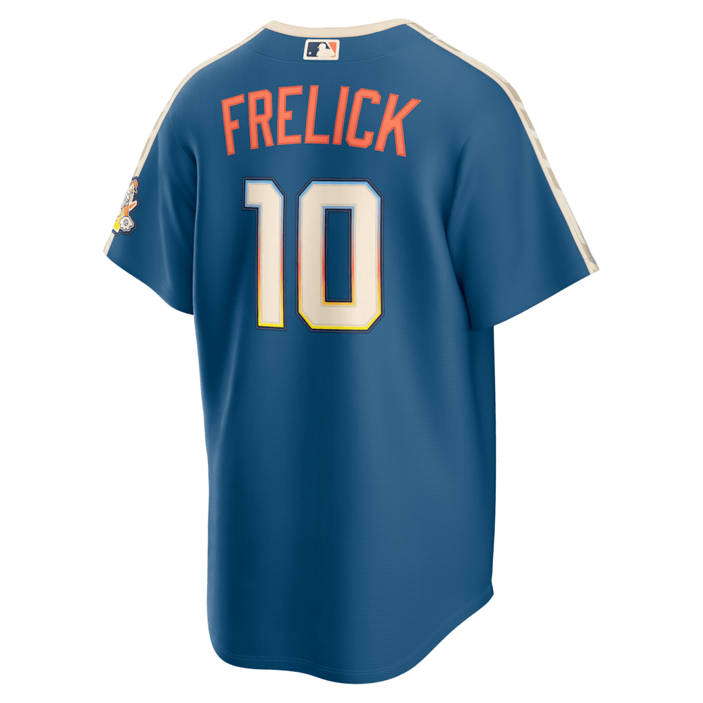 Sal Frelick 10 Milwaukee Brewers 2026 City Connect Jersey - Men, Mineral Blue