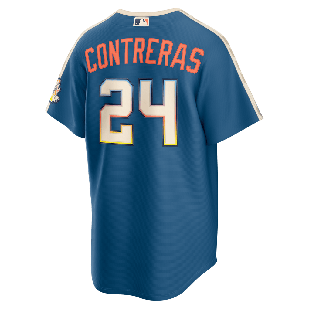William Contreras 24 Milwaukee Brewers 2026 City Connect Jersey - Men, Mineral Blue