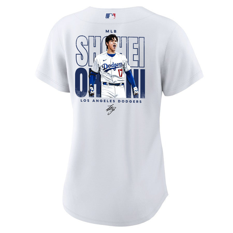 Shohei Ohtani 17 Los Angeles Dodgers Signed ShoTime 2023 Home Women Jersey - White