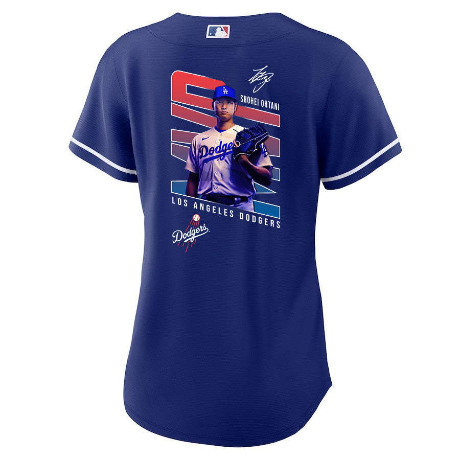 Shohei Ohtani 17 Los Angeles Dodgers Signed MVP 2023 Alternate Women Jersey - Royal