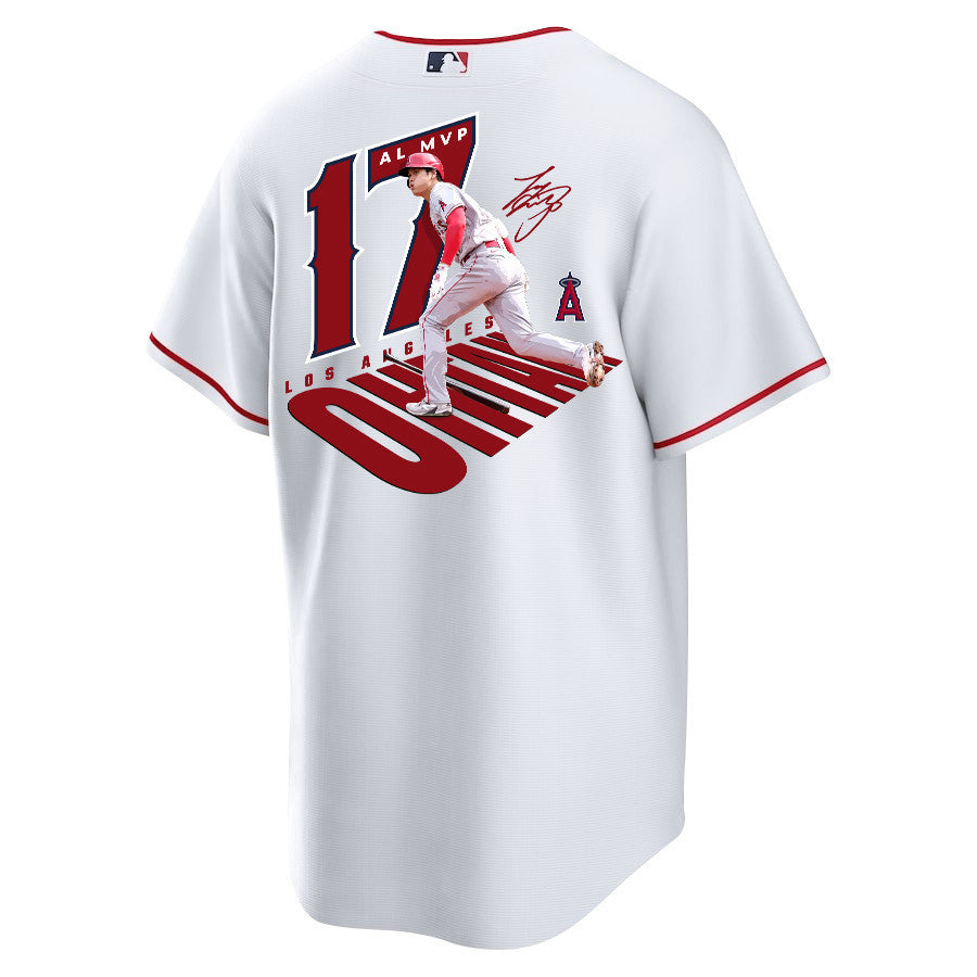 Shohei Ohtani 17 Los Angeles Angels Signed Number 2023 Home Player Men Jersey - White