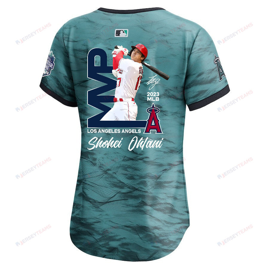Shohei Ohtani 17 Los Angeles Angels Signed MVP 2023 All-Star Game Limited Player Women Jersey - Teal