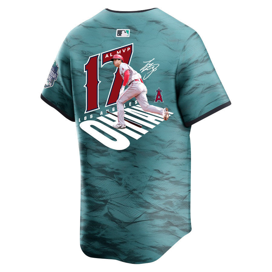 Shohei Ohtani 17 Los Angeles Angels Signed Number 2023 All-Star Game Limited Player Men Jersey - Teal