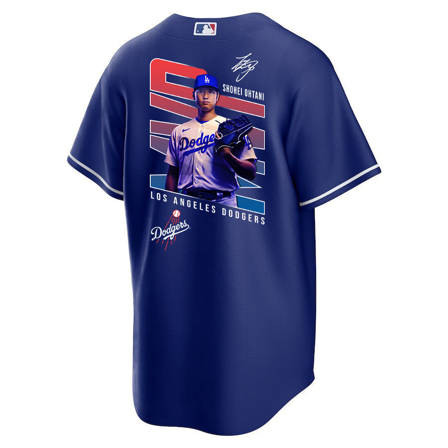 Shohei Ohtani 17 Los Angeles Dodgers Signed MVP 2023 Alternate Men Jersey - Royal