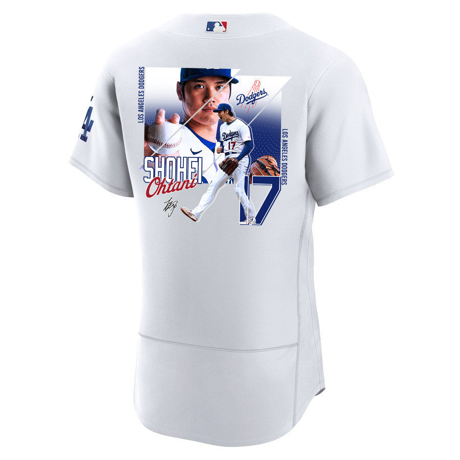 Shohei Ohtani 17 Los Angeles Dodgers Signed Greatest Sho On Earth 2023 Home ELITE Men Jersey - White