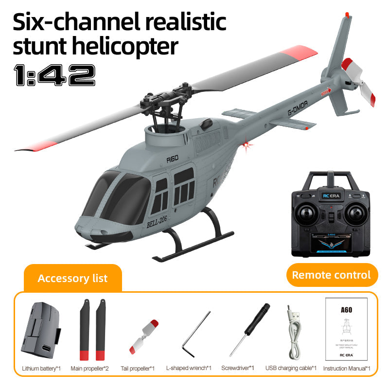 RC ERA A60 Bell-206 1:42 6CH Scale Helicopter with Optical Flow & Modular Battery