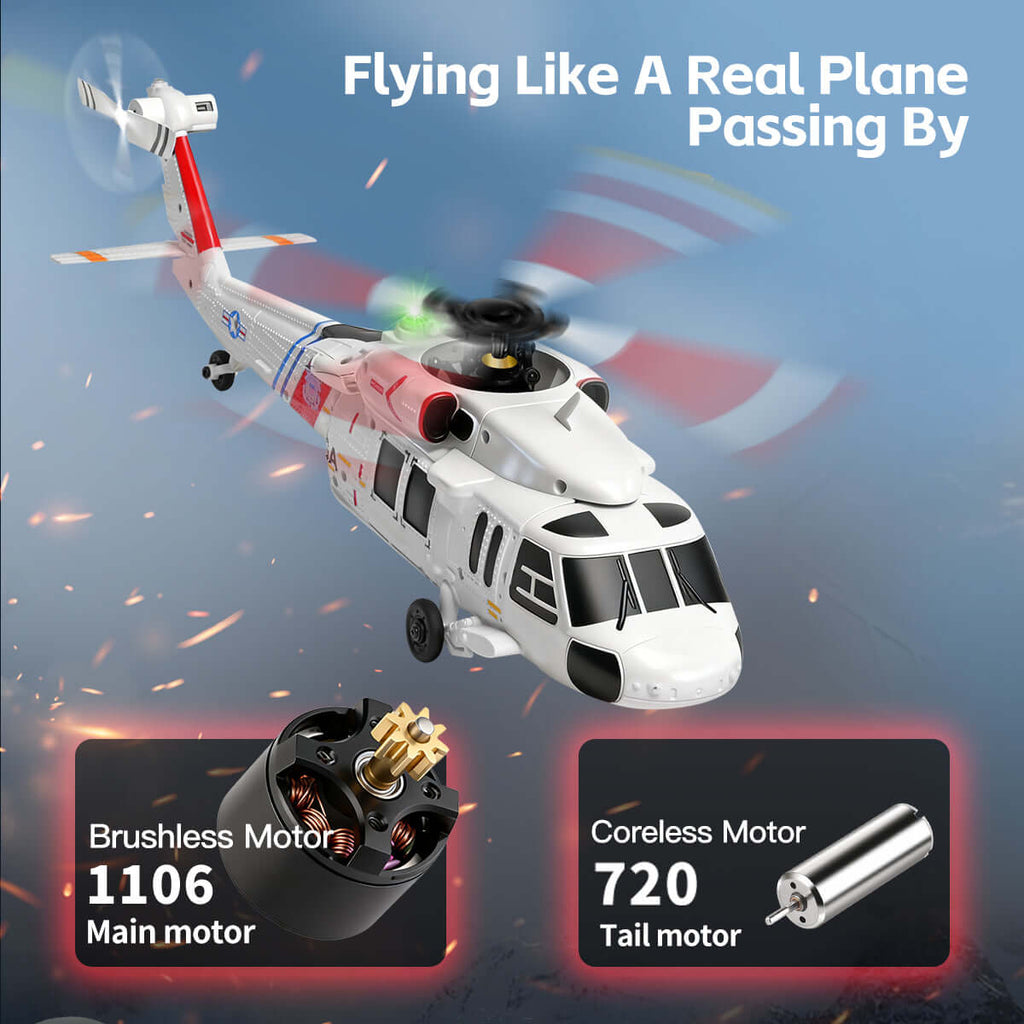 WLtoys XK K270 UH-60L Black Hawk 4CH Brushless RC Helicopter Altitude Hold