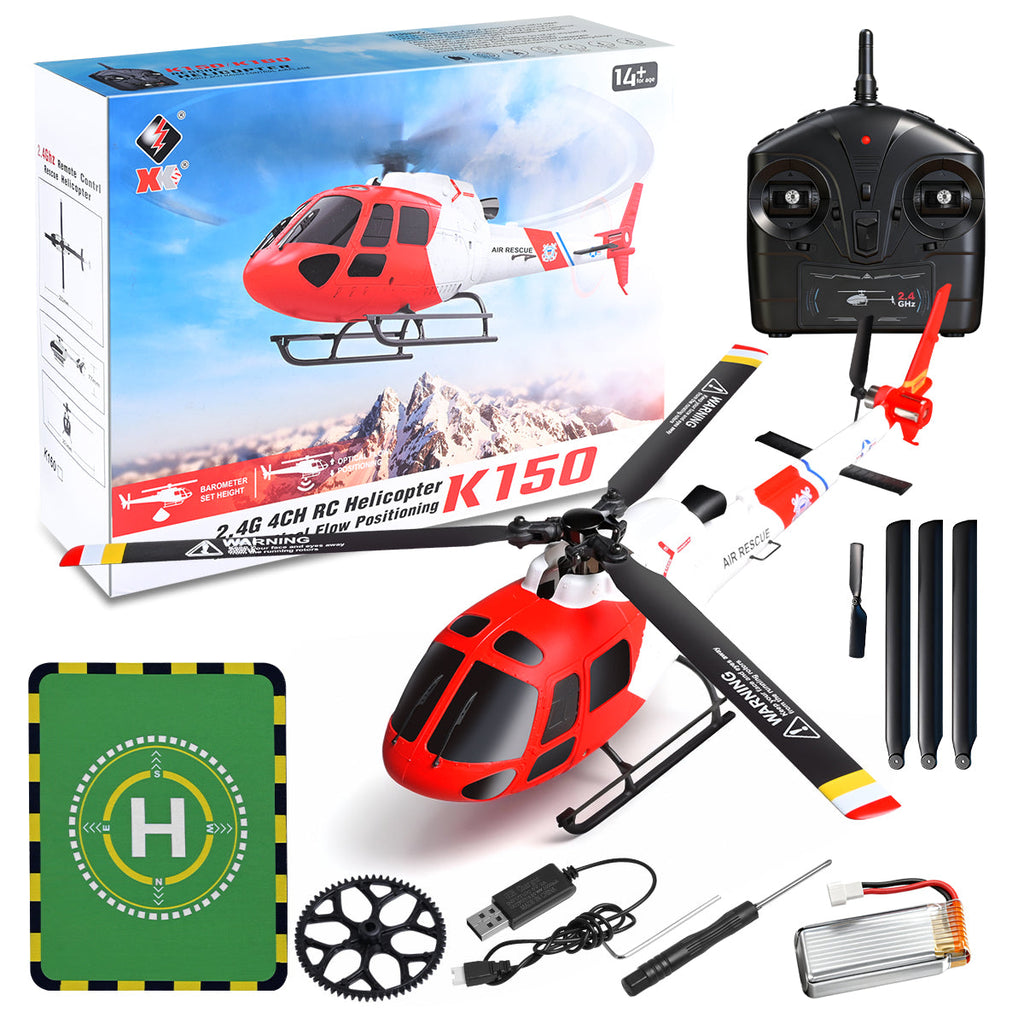 WLtoys K150 Brushless RC Helicopter - AS350 Squirrel Scale 4CH 6-Axis Gyro