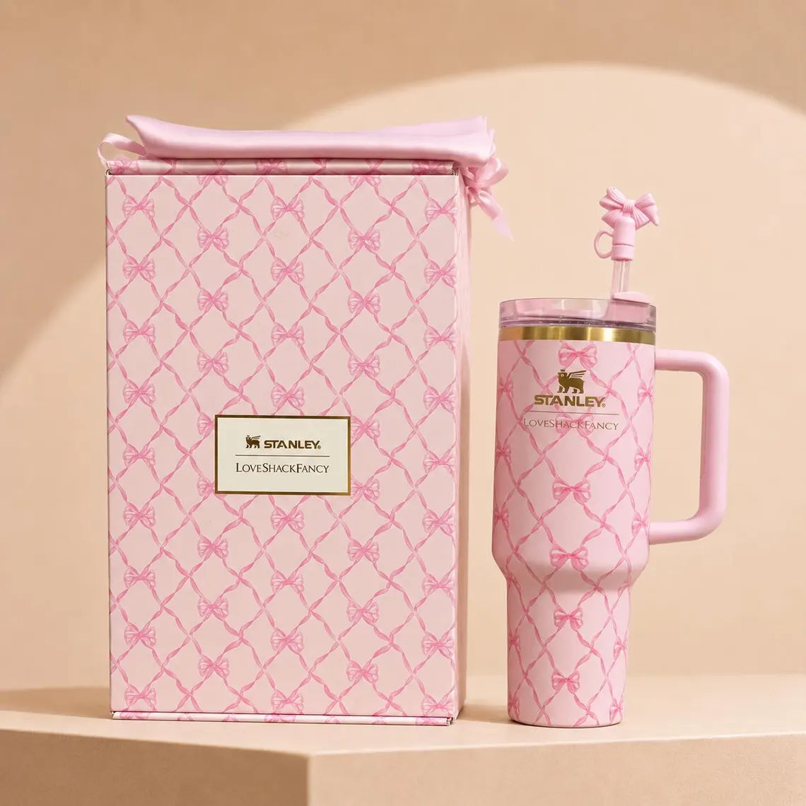 40 Oz Tumbler Coquette Travel Cup with Straw
