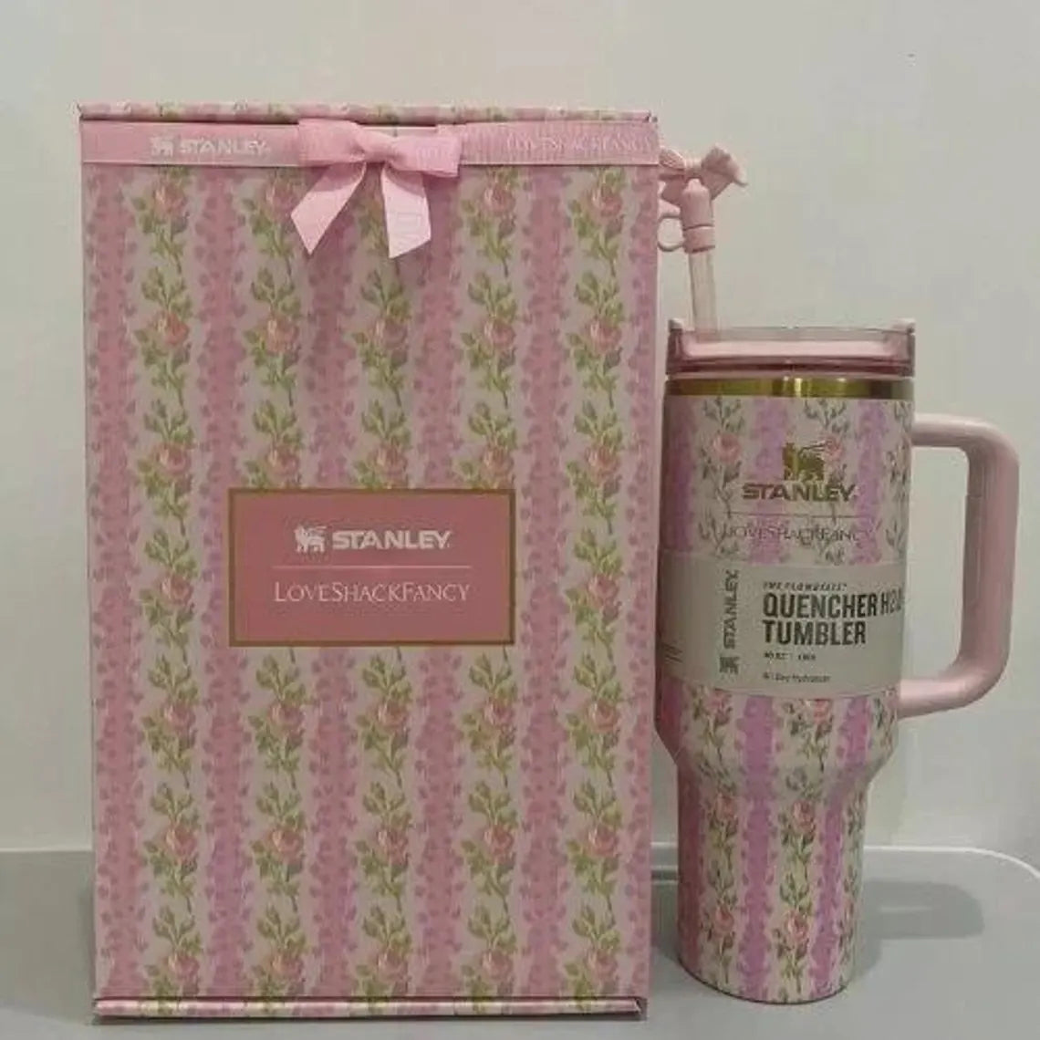 40 Oz Tumbler Coquette Travel Cup with Straw