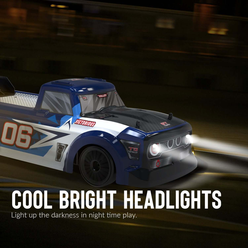 Racent 1:14 Drift RC Car for Kids, 4WD 2.4Ghz with LED Lights, Dual Battery