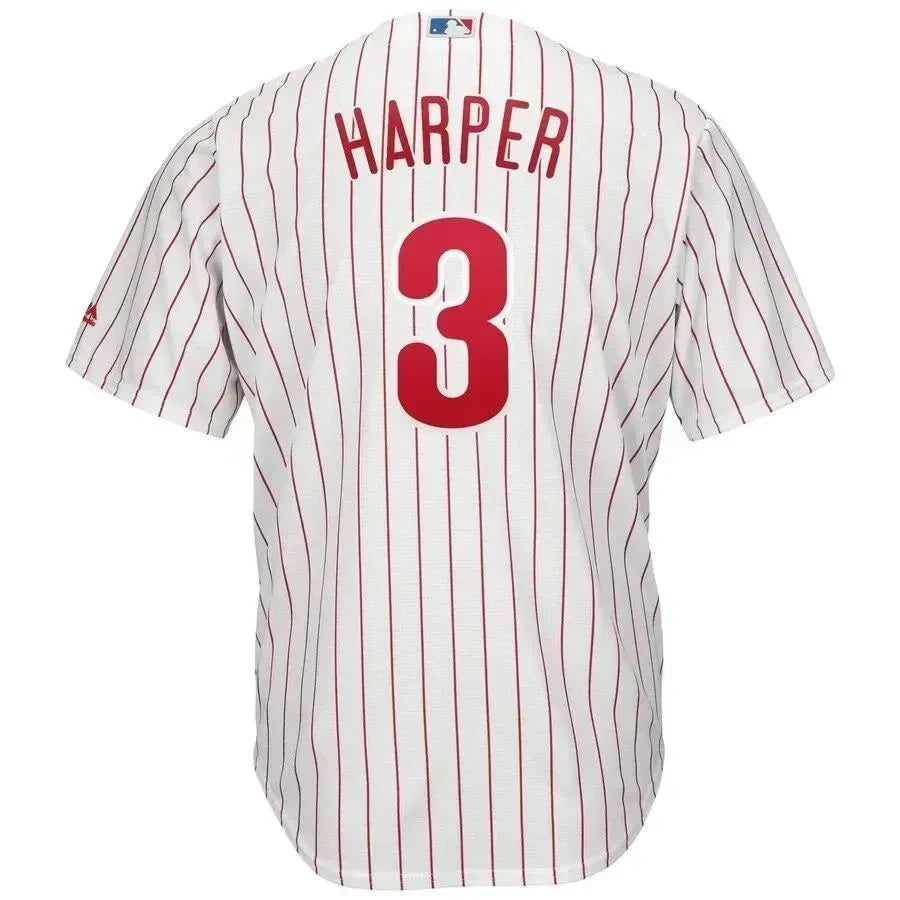 Bryce Harper Philadelphia Phillies Home Official Cool Base Player Jersey - White Scarlet