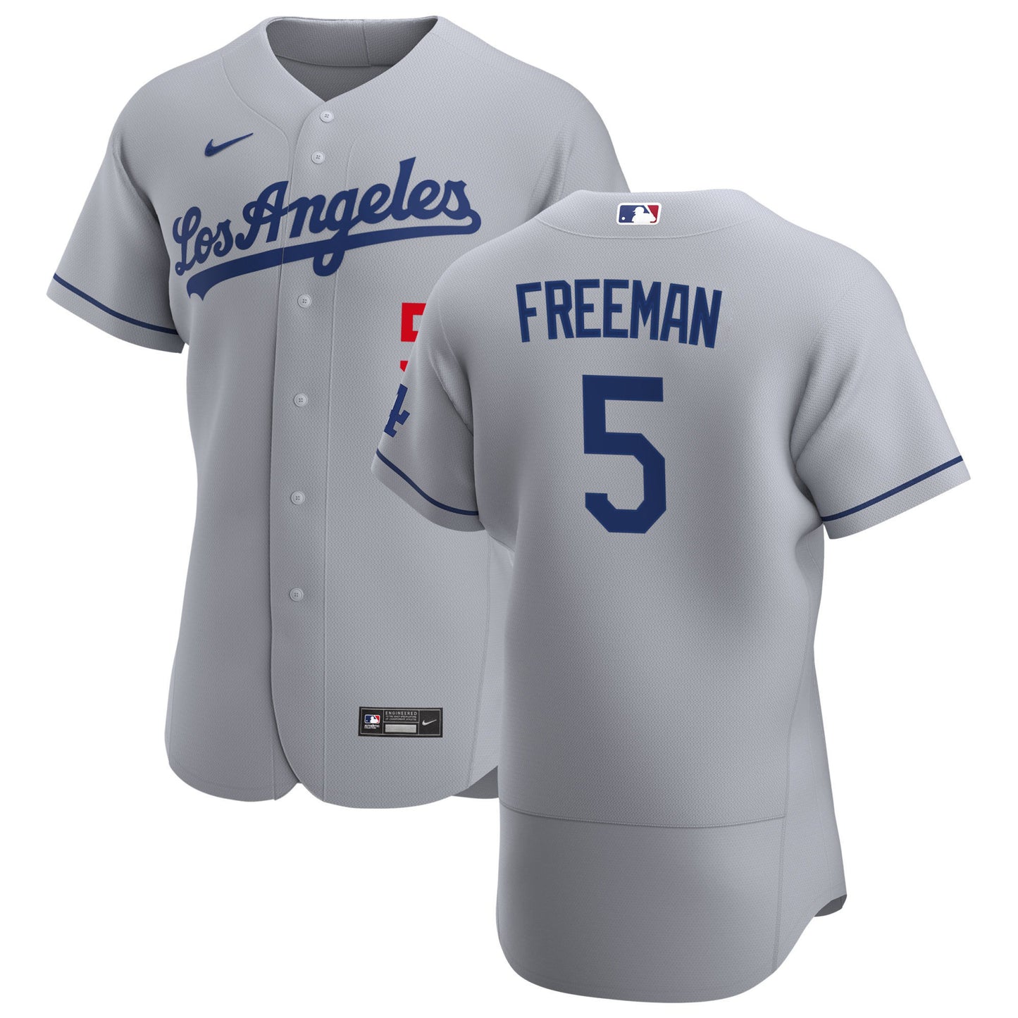 Freddie Freeman 5 Los Angeles Dodgers Away Player Men Jersey - Gray Jersey