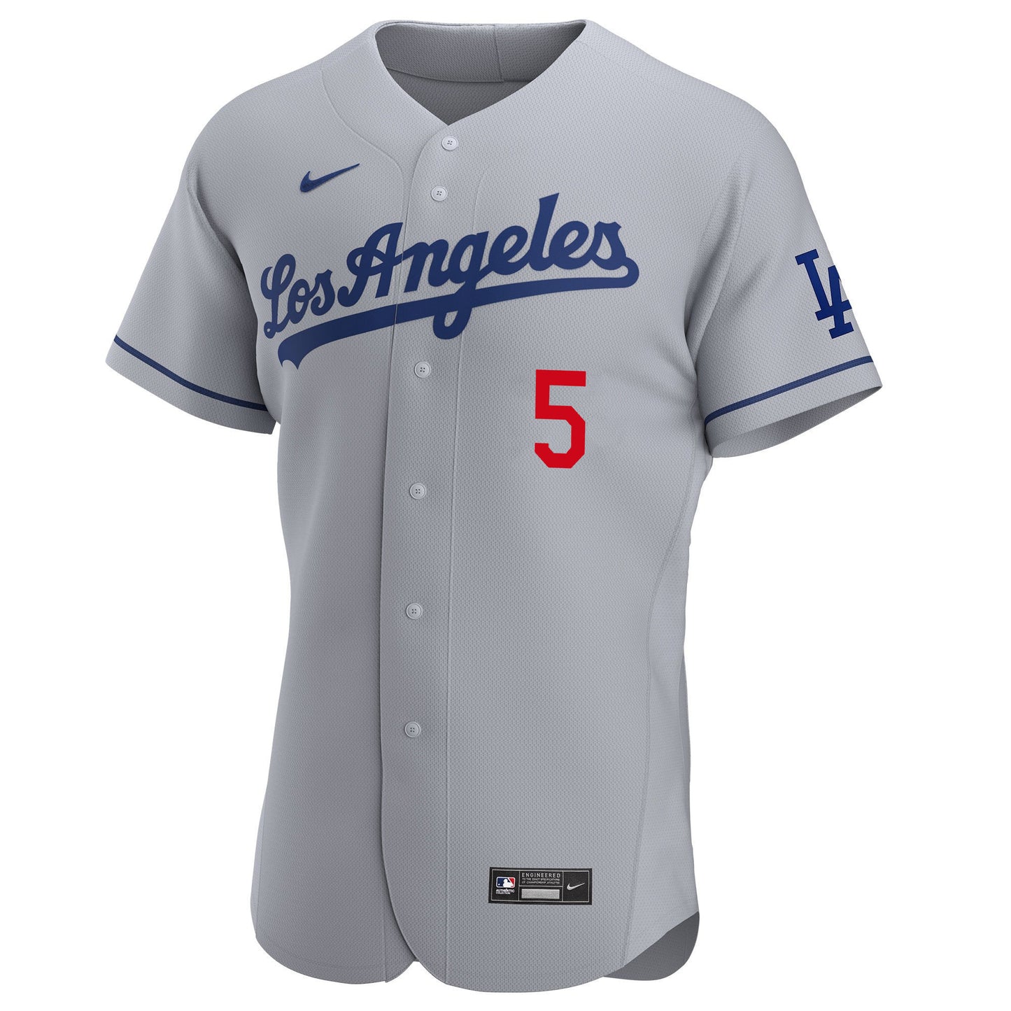 Freddie Freeman 5 Los Angeles Dodgers Away Player Men Jersey - Gray Jersey