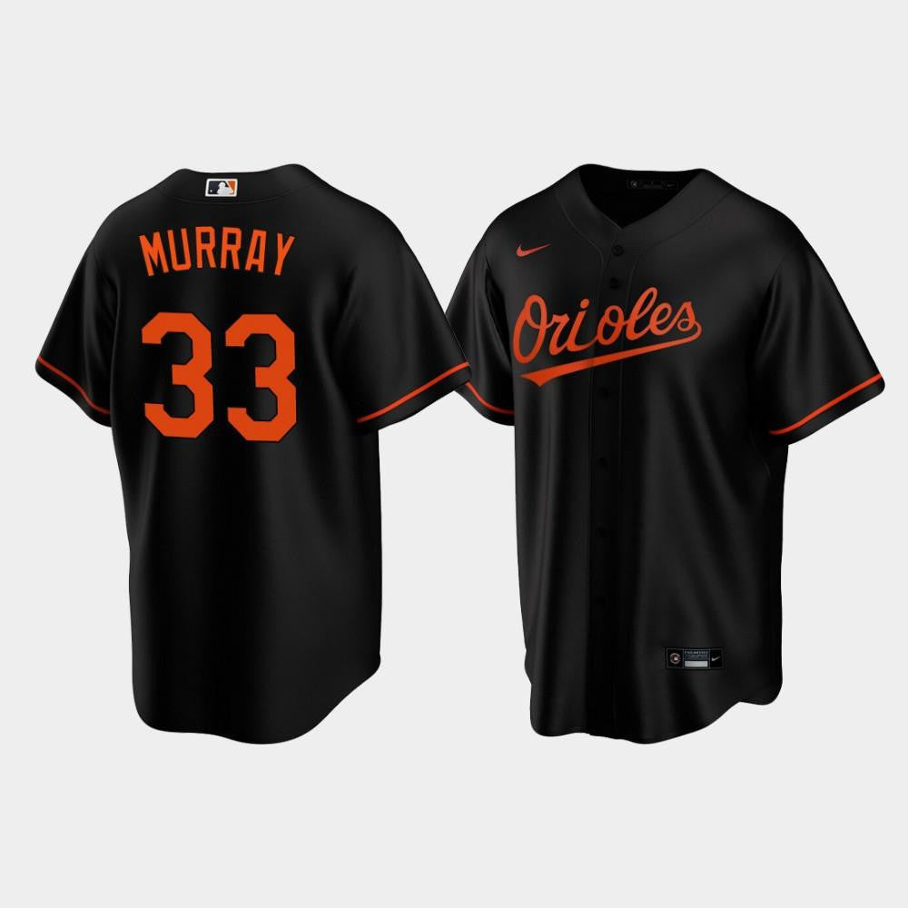 Men's Baltimore Orioles 33 Eddie Murray Black Alternate Jersey Jersey