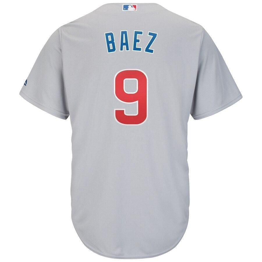 Javier Baez Chicago Cubs Away Cool Base Player Jersey - Gray