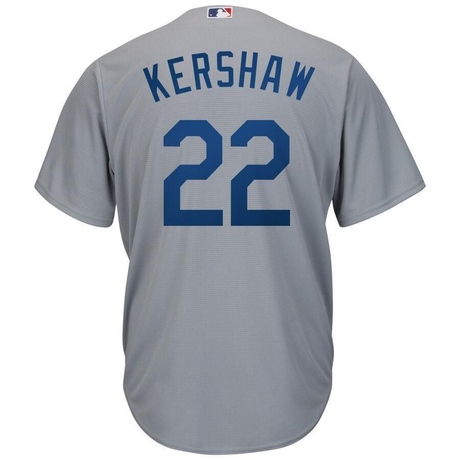 Clayton Kershaw Los Angeles Dodgers Road Official Cool Base Player Jersey - Gray