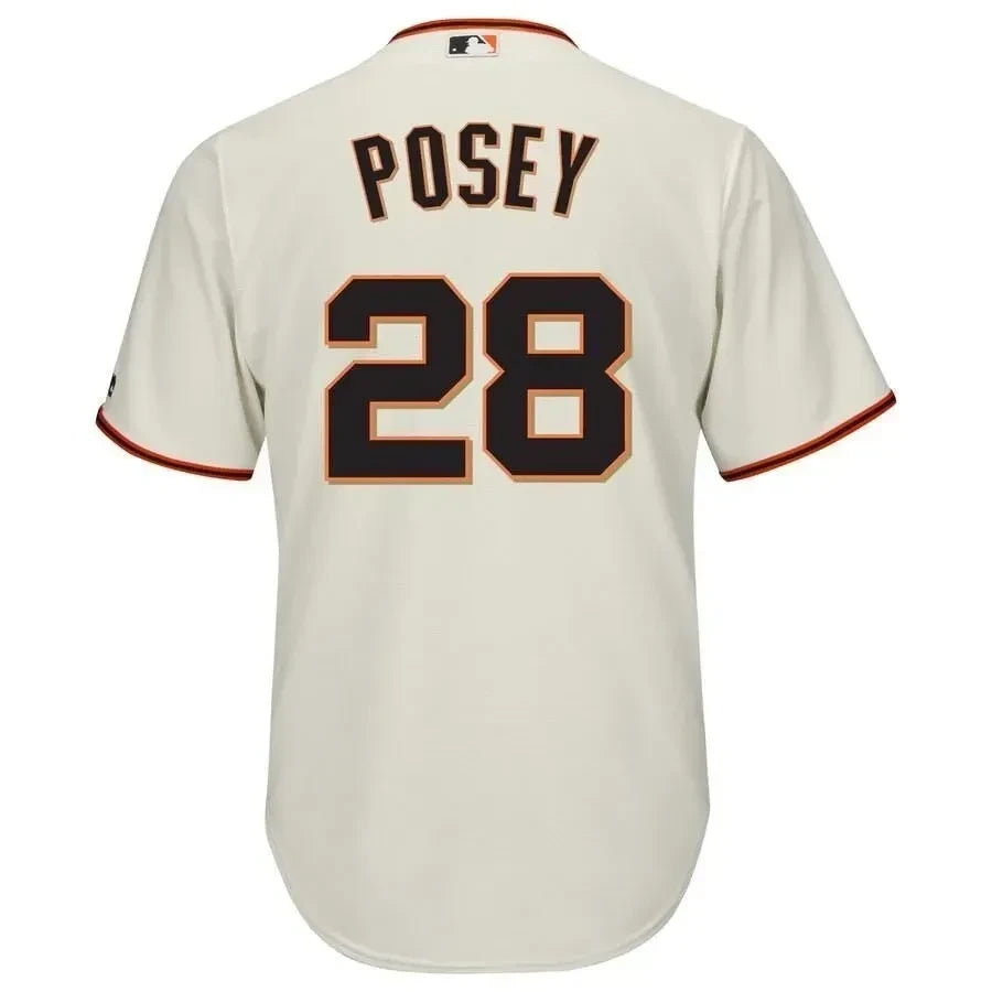 Buster Posey 28 San Francisco Giants Big And Tall Cool Base Player Jersey - Cream
