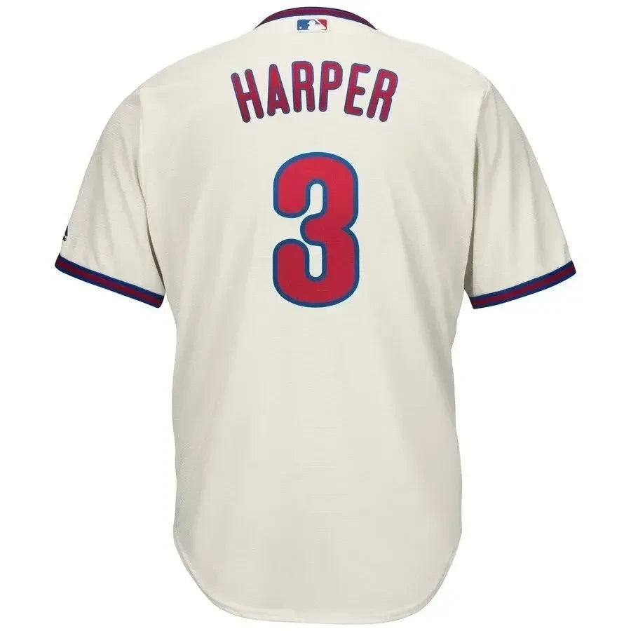 Bryce Harper Philadelphia Phillies Alternate Official Cool Base Player Jersey - Cream