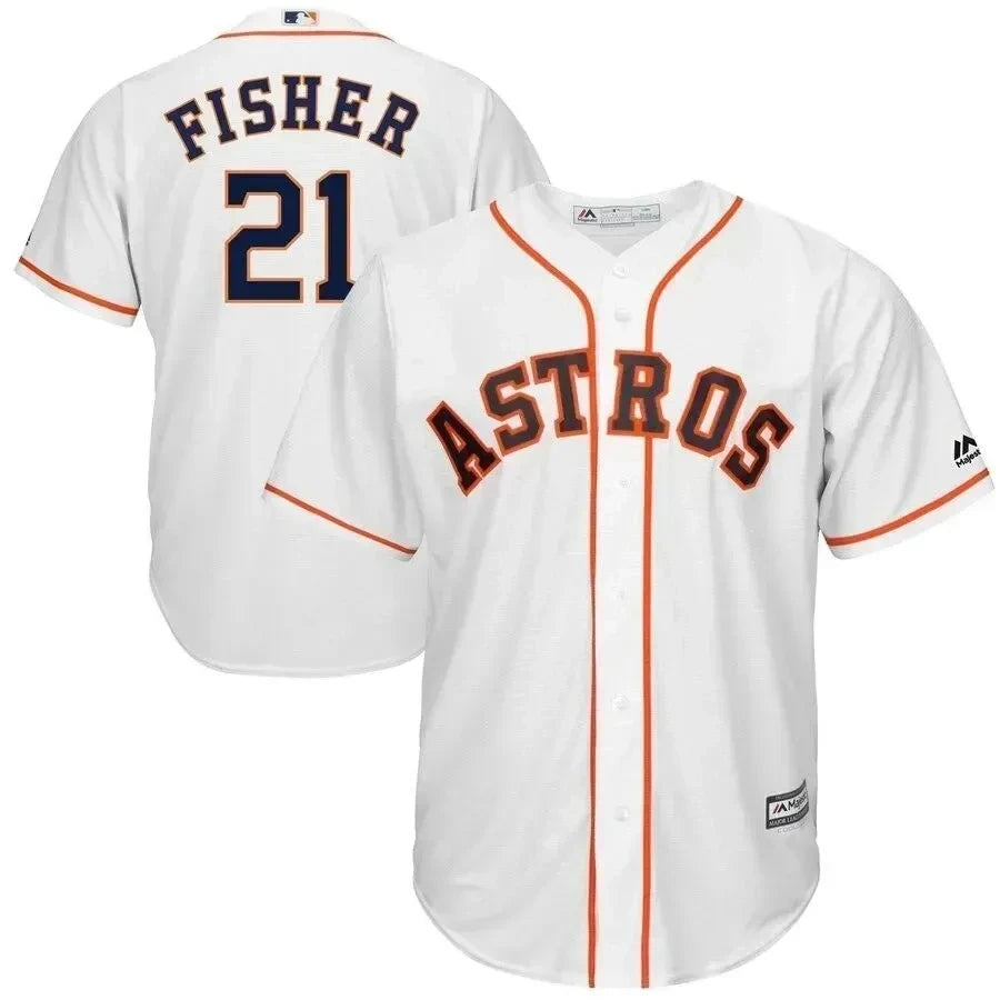 Derek Fisher Houston Astros Home Cool Base Player Jersey - White