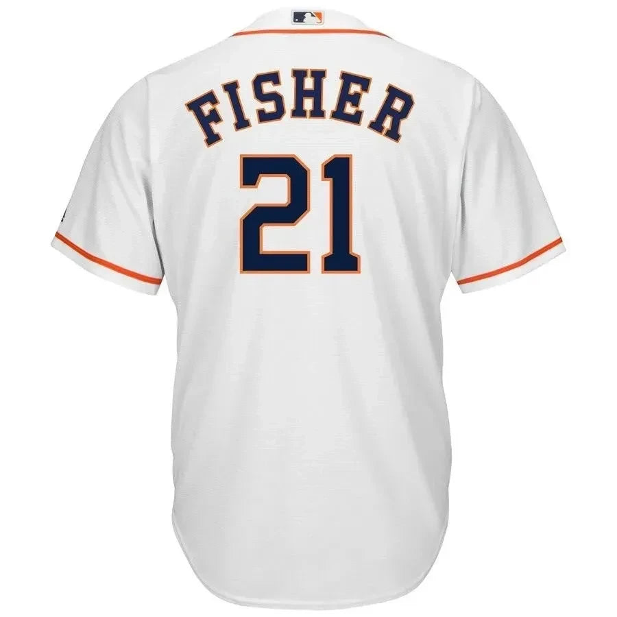 Derek Fisher Houston Astros Home Cool Base Player Jersey - White