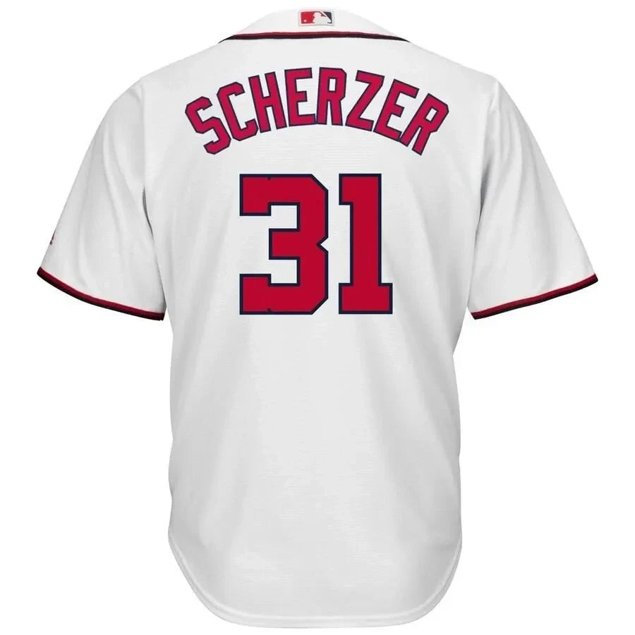 Max Scherzer Washington Nationals Cool Base Player Jersey - White