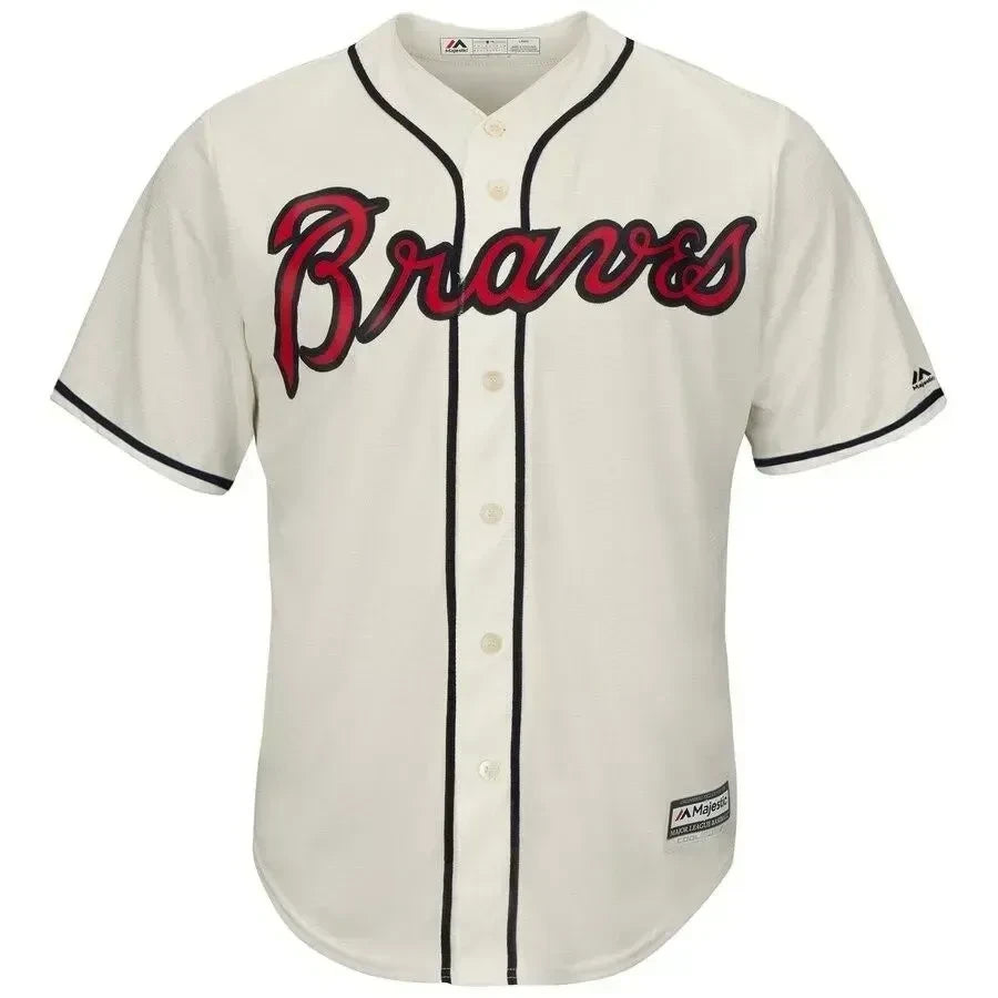 Ronald Acuna Jr. Atlanta Braves Alternate Cool Base Player Jersey - Cream