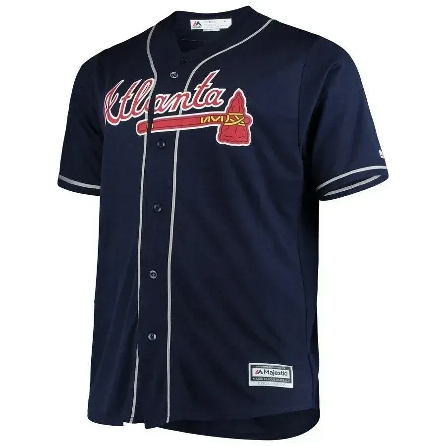 Ronald Acuna Jr. Atlanta Braves Big Tall Alternate Cool Base Player Jersey - Navy
