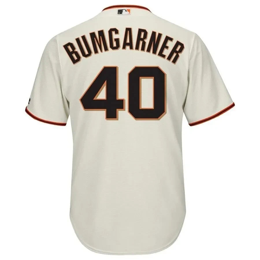 Madison Bumgarner San Francisco Giants Big And Tall Official Cool Base Player Jersey - Cream