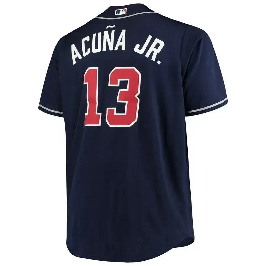 Ronald Acuna Jr. Atlanta Braves Big Tall Alternate Cool Base Player Jersey - Navy