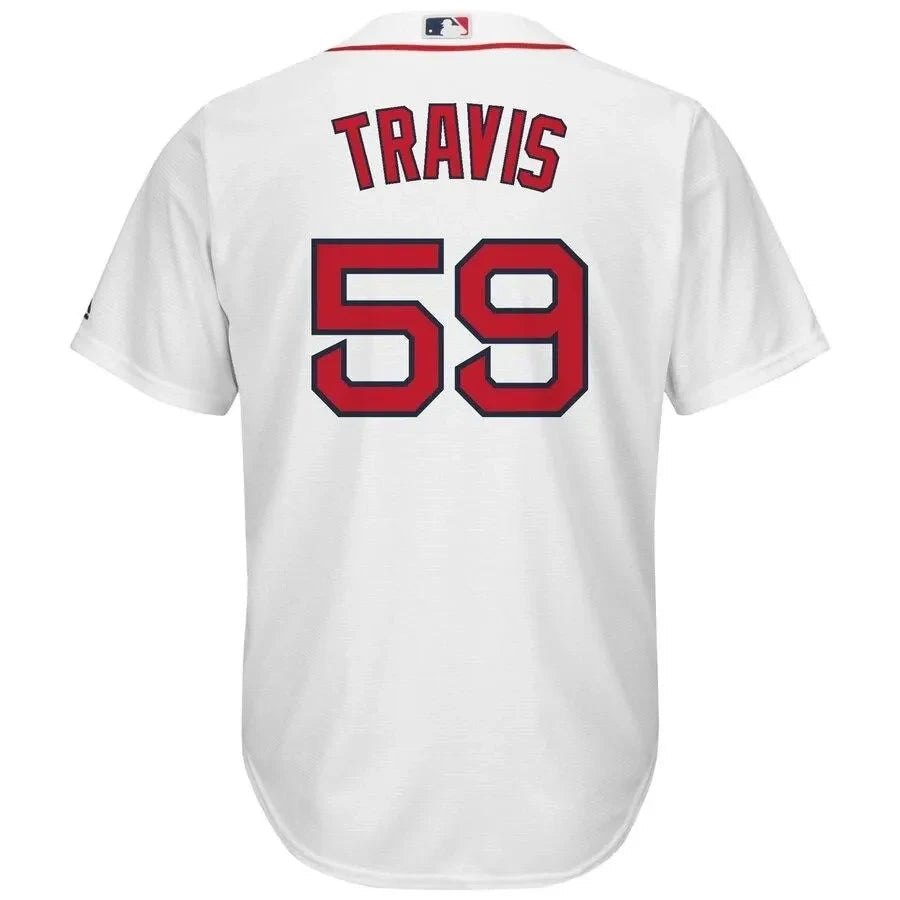 Sam Travis Boston Red Sox Home Cool Base Player Jersey - White