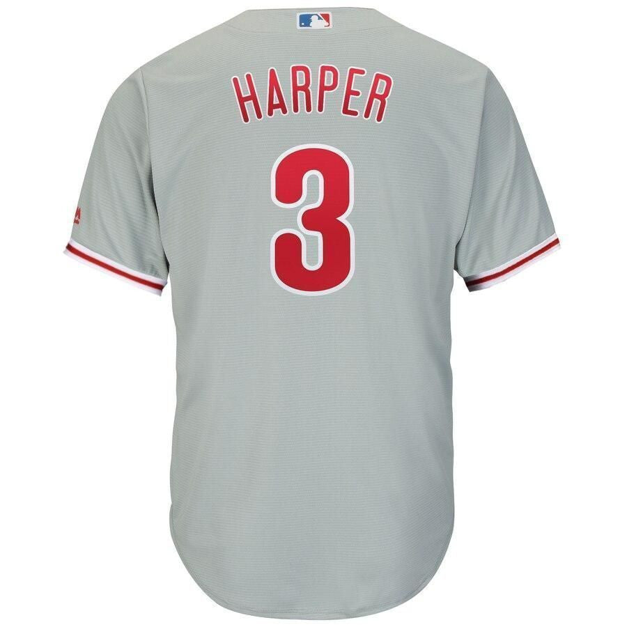 Bryce Harper Philadelphia Phillies Official Cool Base Player Jersey - Gray
