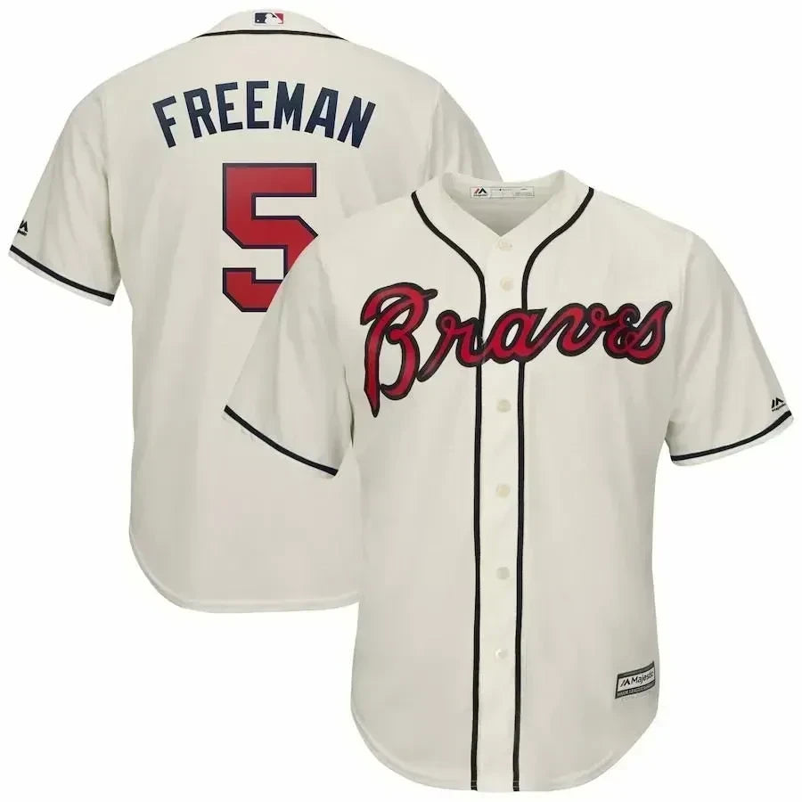 Freddie Freeman Atlanta Braves Official Cool Base Player Jersey - Cream